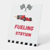 Signe De Table Voiture Race Grossissant Deux Voyages Rapides Stat (Recto)