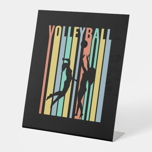 Signe De Table Volley-ball Beachvolleyball Retro (Recto)