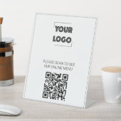 Signe De Table Votre code QR de menu personnalisé avec logo (In SItu)