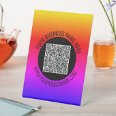 Signe De Table Votre code QR Info CodeScan Pedestal Signal texte  (In SItu)