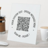 Signe De Table Votre code QR numérisation Texte personnalisé Sign (In SItu)