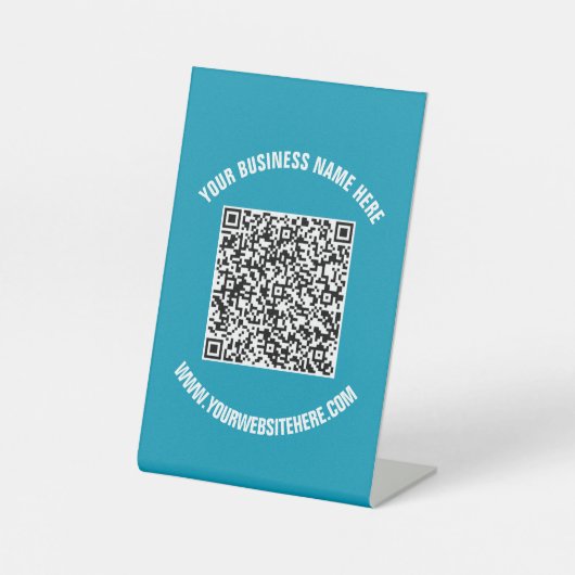 Signe De Table Votre code QR personnalisé Modèle de signalisation (Recto)