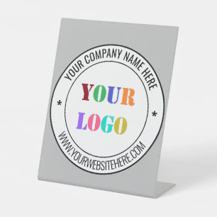 Signe De Table Votre entreprise Logo Info Nom Business Pedestal S