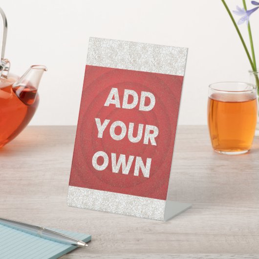 Signe De Table Votre image ici (In SItu)