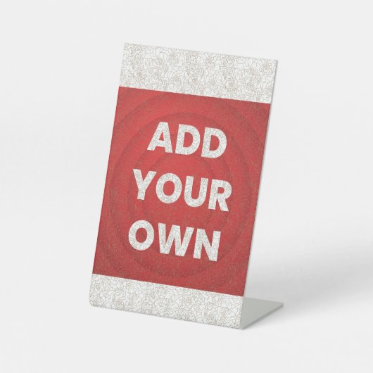 Signe De Table Votre image ici (Recto)