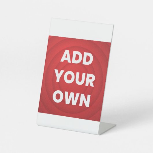 Signe De Table Votre image ici (Recto)