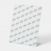 Signe De Table Votre image/logo éclairé automatiquement + Motif (Recto)