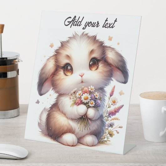 Signe De Table Votre lapin mignon vous aime ! (In SItu)