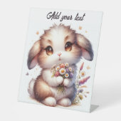 Signe De Table Votre lapin mignon vous aime ! (Recto)