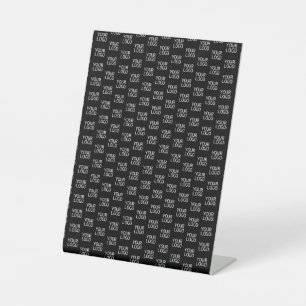 Signe De Table Votre logo d'entreprise Motif demi-étape élégant