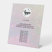 Signe De Table votre logo fausse parties scintillant prospectus (Recto)