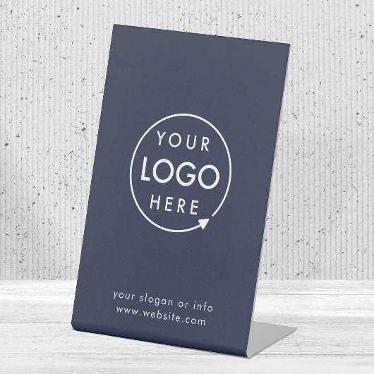 Signe De Table Votre logo | Marine Blue Business Corporate