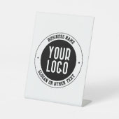 Signe De Table Votre logo ou design d'entreprise | Texte éditable (Recto)