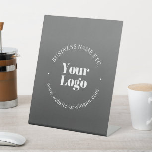 Signe De Table Votre logo ou design d'entreprise & texte modifiab