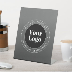 Signe De Table Votre logo ou design d'entreprise & texte modifiab