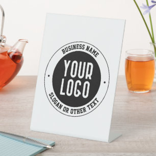 Signe De Table Votre logo ou votre conception d'entreprise   Text