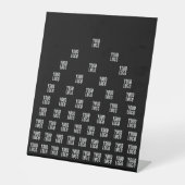 Signe De Table Votre Motif d'arche unique Logo | Noir (modifiable (Recto)