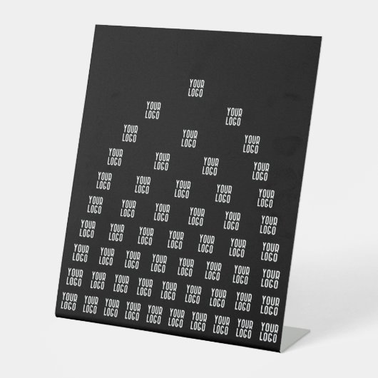 Signe De Table Votre Motif d'arche unique Logo | Noir (modifiable (Recto)