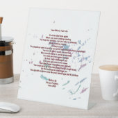 Signe De Table Votre sang, votre vie 25cm x 30cm (In SItu)