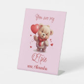 Signe De Table Vous êtes mon QTpie | Jour des Valentines de l'our (Recto)