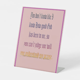 Signe De Table Vous ne savez pas - Rose