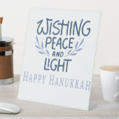 Signe De Table vous souhaitant un joyeux Hanukka (In SItu)
