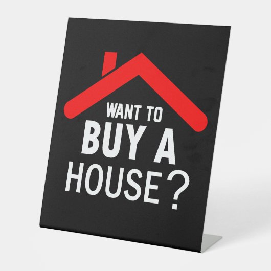 Signe De Table Vous voulez acheter une maison? Agent immobilier (Recto)