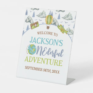 Signe De Table Voyage d'aventure Onedert Welcome Piédestal