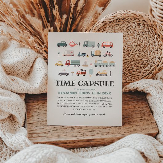 Signe De Table Voyage moderne Heure Anniversaire Capsule Signal