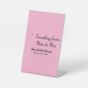 Signe De Table Voyager douche nuptiale ajouter nom date de manque