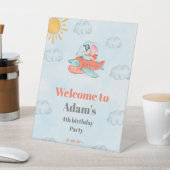 Signe De Table Voyant d'anniversaire de l'éléphant d'avion (In SItu)