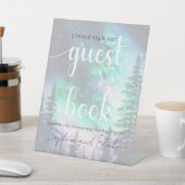 Signe De Table Voyants du Nord Mariage Livre d'invité (In SItu)