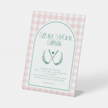 Voyons par-Tee Preppy Golf Girl Baby shower Sign