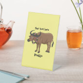 Signe De Table Water buffalo with flowers (In SItu)