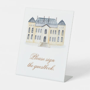 Signe De Table Watercolor Anglais Manor Mariage