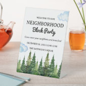 Signe De Table Watercolor Pine Trees Quartier Bloc Party (In SItu)