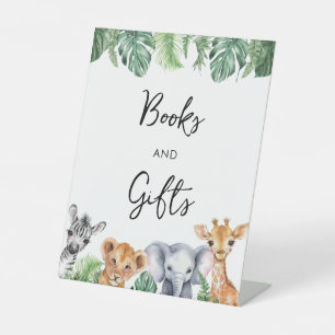 Signe De Table Watercolor Safari Baby shower Livres & Cadeaux