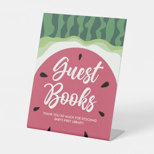 Signe De Table Watermelon Guest Books Baby shower d'été (Recto)