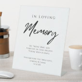 Signe De Table Wedding Memorial Modern Black And White (In SItu)