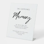 Signe De Table Wedding Memorial Modern Black And White (Recto)