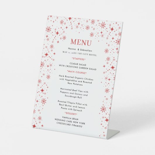 Signe De Table Wedding Menu (Recto)