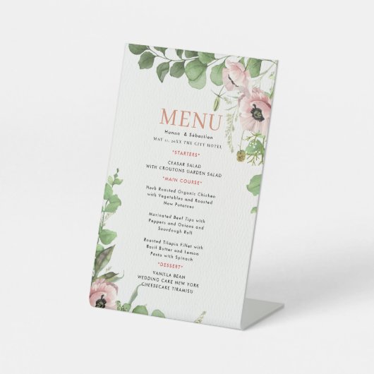 Signe De Table Wedding Menu (Recto)