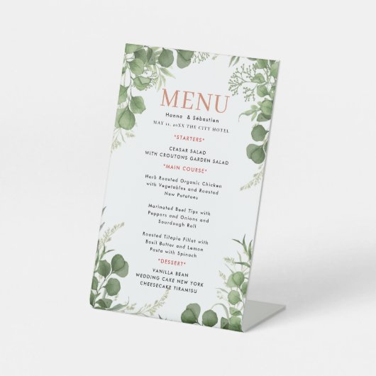 Signe De Table Wedding Menu (Recto)