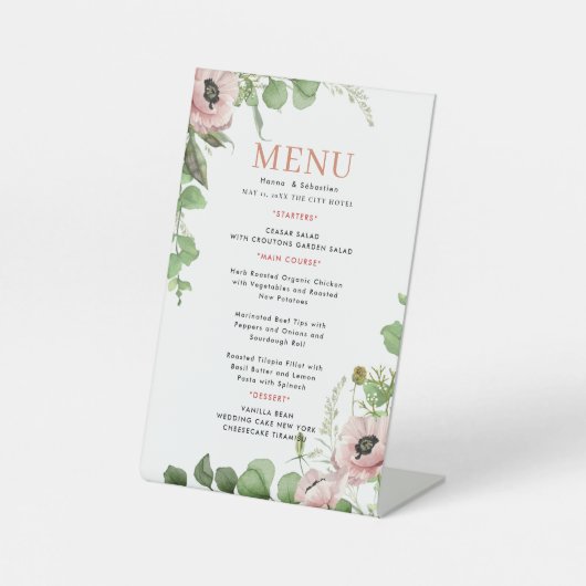 Signe De Table Wedding Menu (Recto)