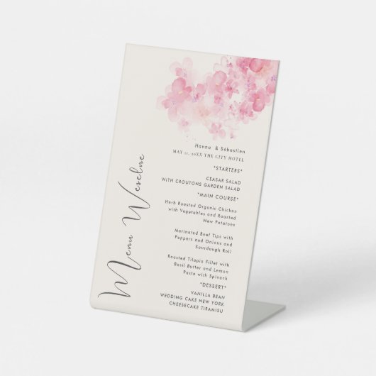 Signe De Table Wedding Menu (Recto)