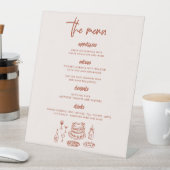 Signe De Table Wedding Menu Hand Drawn Food Whimsical (In SItu)