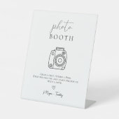 Signe De Table Wedding Photo Booth Tabletop sign (Recto)