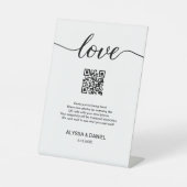 Signe De Table Wedding Photos share QR code Love Script (Recto)