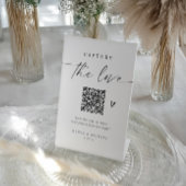 Signe De Table Wedding QR Code Elegant Photo Sharing