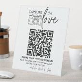 Signe De Table Wedding QR Code Sign | Minimalist Wedding Sign (In SItu)